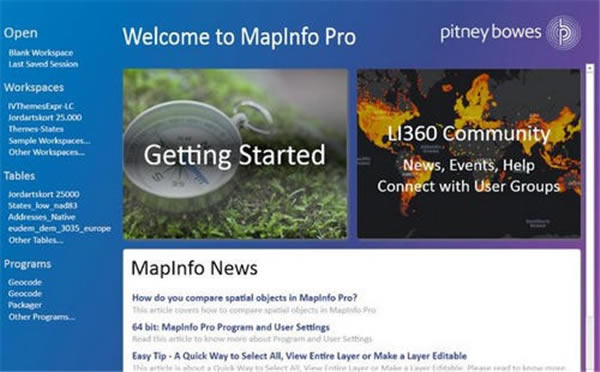 Pitney Bowes MapInfo pro