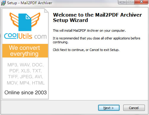 Mail2PDF Archiver