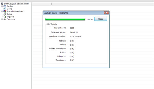 SysTools MDF Viewer