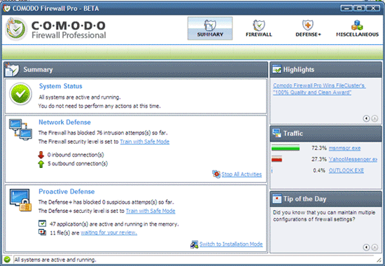 
Comodo Firewallȫ12.2.2.7036