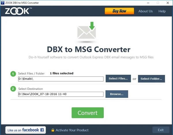 ZOOK DBX to MSG Converter(ʼת)