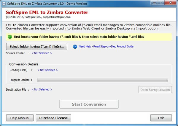 SoftSpire EML to Zimbra Converterͼ