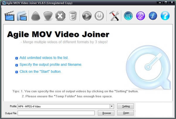 Agile MOV Video Joiner-视频合并工具-Agile MOV Video Joiner下载 v1.8.5官方版本