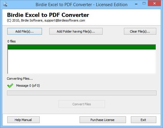 Launch Excel to PDF Converter