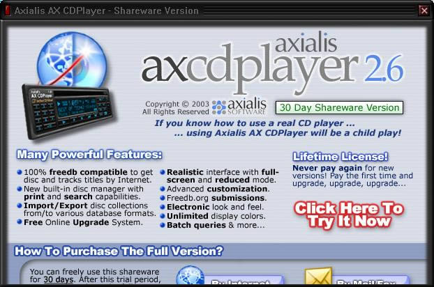 Axialis AX-CDPlayer-CD播放器-Axialis AX-CDPlayer下载 v2.61官方版本