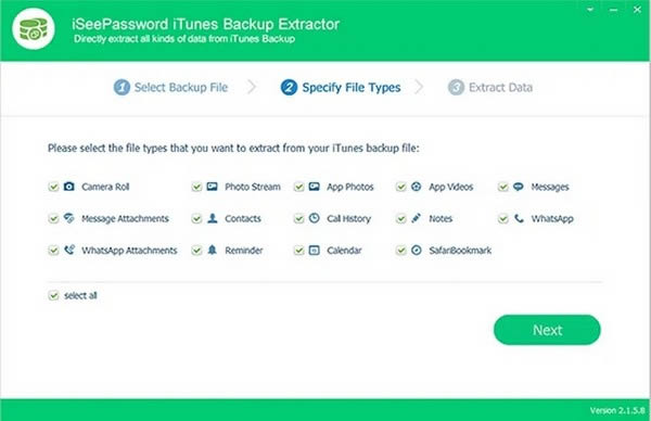 iSeePassword iTunes Backup Extractor(ݱȡ)
