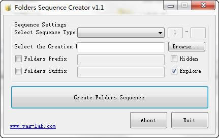 Folders Sequence Creator-½ļй-Folders Sequence Creator v1.1.0.0ʽ