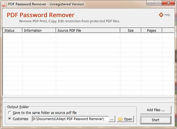 Adept PDF Password Remover(PDF)