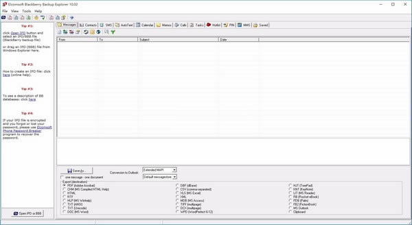 ElcomSoft Blackberry Backup Explorer(Ϣʹ)