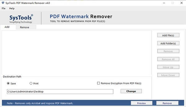 SysTools PDF Watermark Remover(PDFļ)
