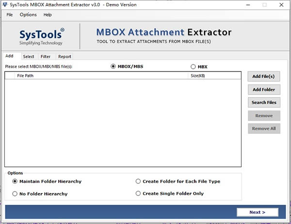 SysTools MBOX Attachment Extractorͼ