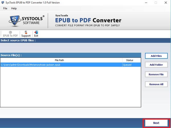 SysTools EPUB to PDF Converterͼ