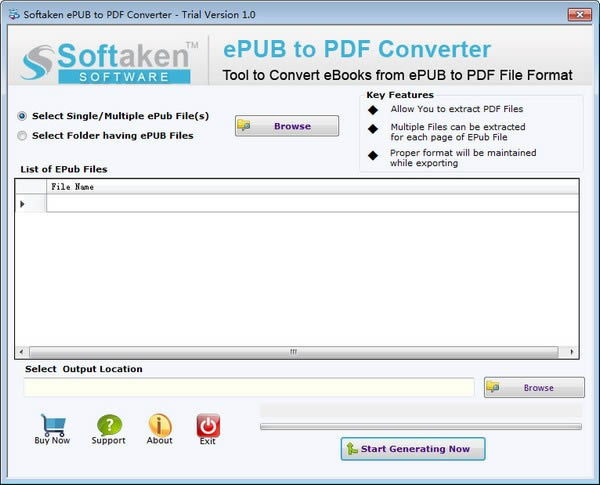 Softaken ePUB to PDF Converter-将ePUB格式转换成PDF格式的电子书转换软件-Softaken ePUB to PDF Converter下载 v1.0官方版本