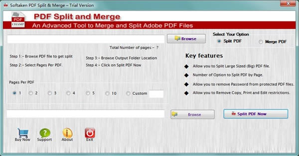 Softaken PDF Split Merge(PDFֺϲ)