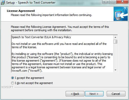Vovsoft Speech to Text Converterͼ
